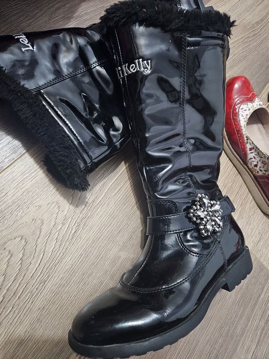 Cizme fetite piele lăcuită nr 35