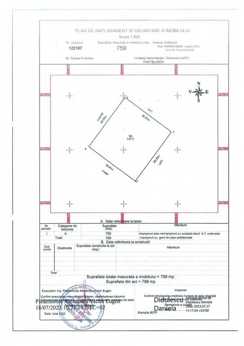 Teren de vanzare Pantelimon Cernica - Biserica Noua