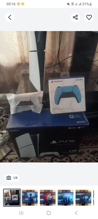 PS5 slim holati ideal yangi 1TB hotirasi 2 original djoystik bor.