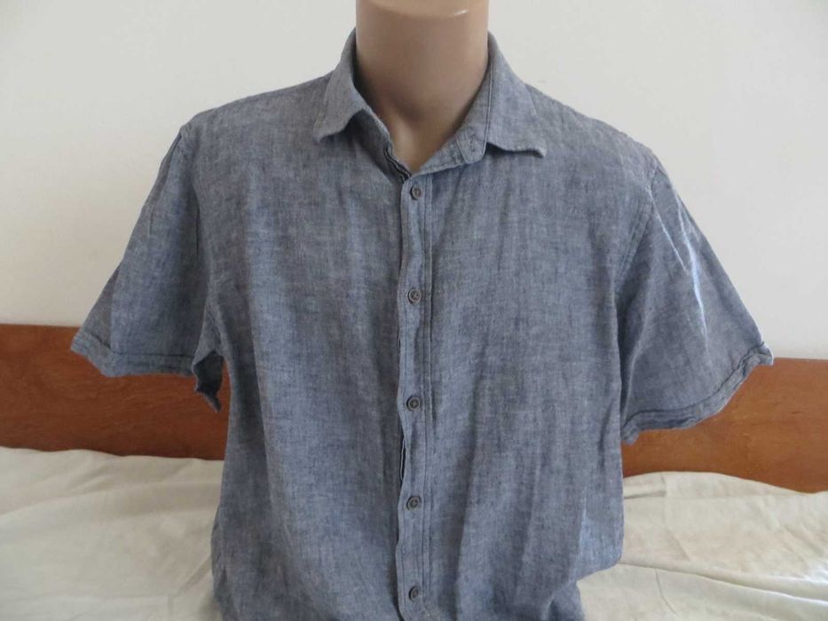 Мъжки ризи с къс ръкав от лен