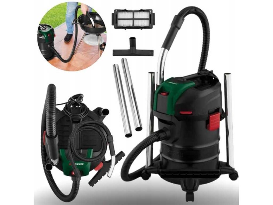НОВИ! Прахосмукачка Parkside 20l за пепел едри отпадъци камини