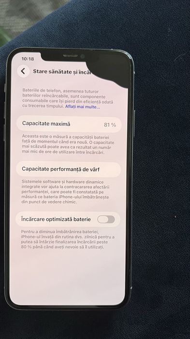 iphone 11 pro max 256 gb face id bat 81% nedesfacut piese recarosare