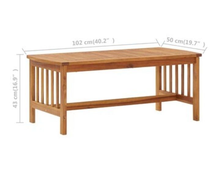 Set mobilier de grădină, 2 piese, lemn masiv de acacia