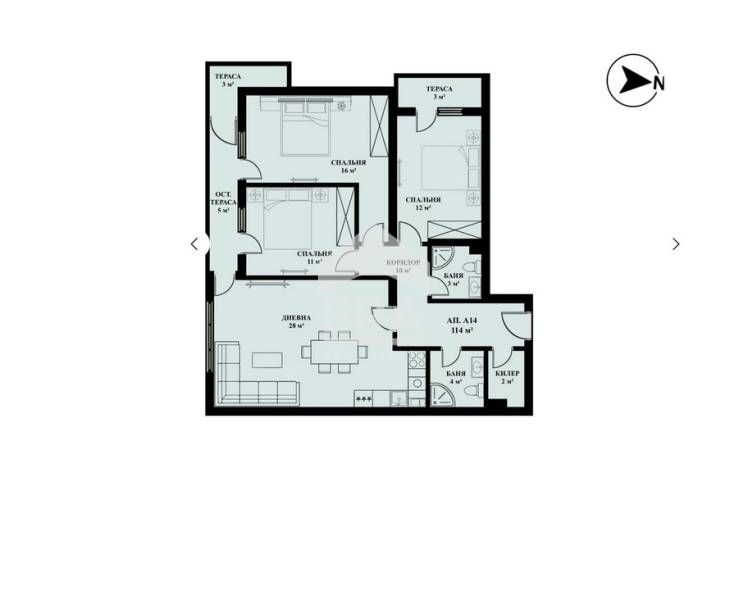 Продава се Четиристаен апартамент в София, Люлин 5 - 135 кв.м за 1566 €/кв.м - Снимка #2
