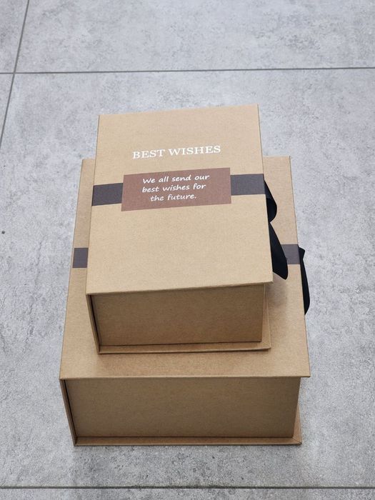 Подарочные коробки из крафта с узором “Wish You”