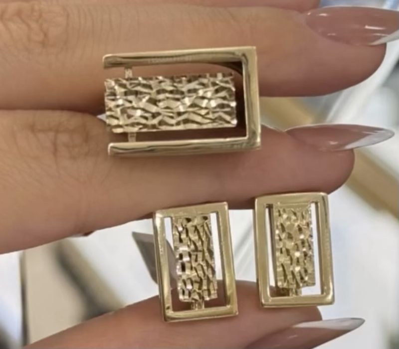 tilla komplekt uzuk zirak proba 585 9,95 gramm