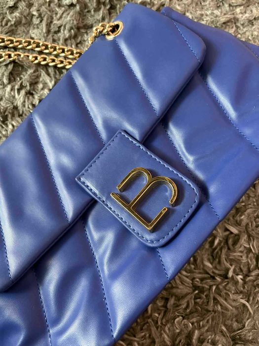 Синя чанта Lucky bees