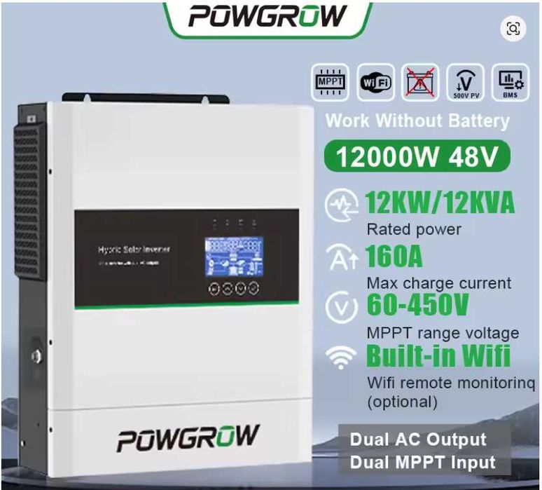 Invertor hibrid monofazat 12kw