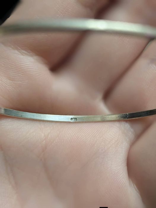 Bratara veche fixa din argint de 835, copii