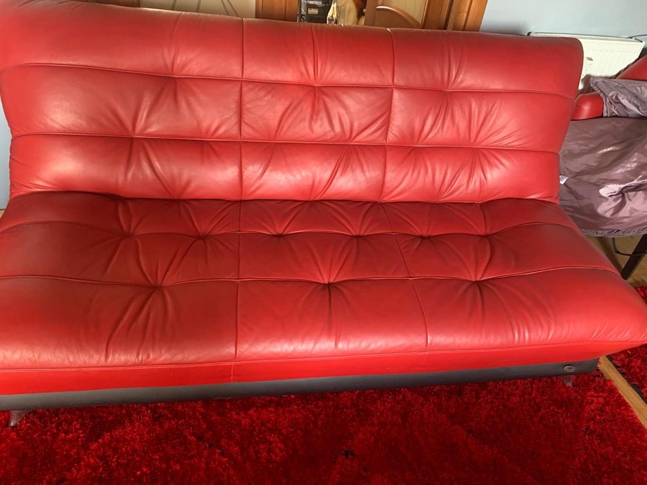 Canapea + 2 fotolii piele naturală