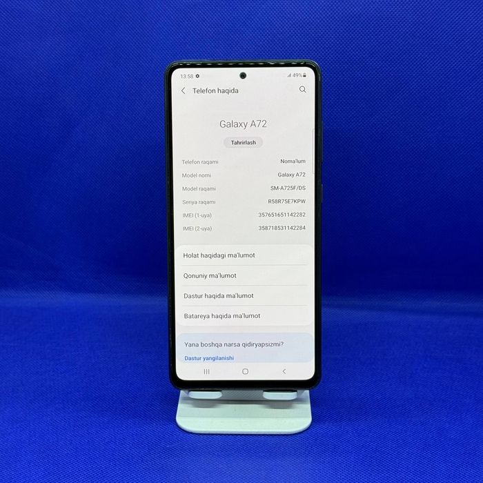 Samsung A72 dastavka bor