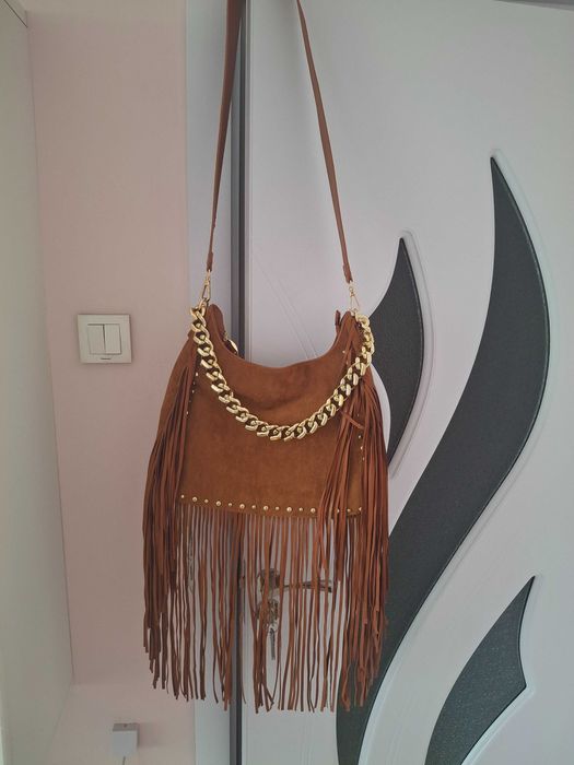 Дамска кожена чанта от Италия