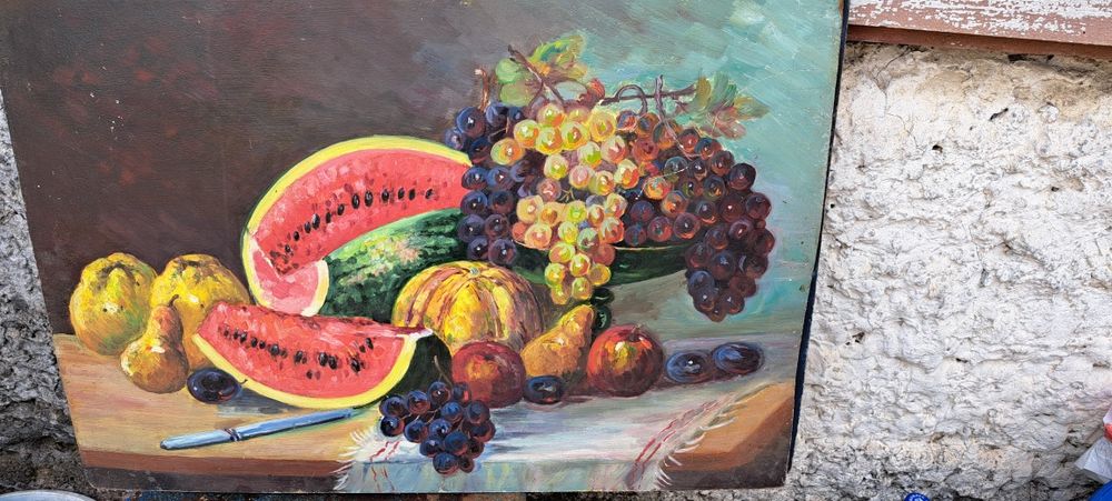 Picturi vechi Tablouri ulei carton natura ,,moarta"