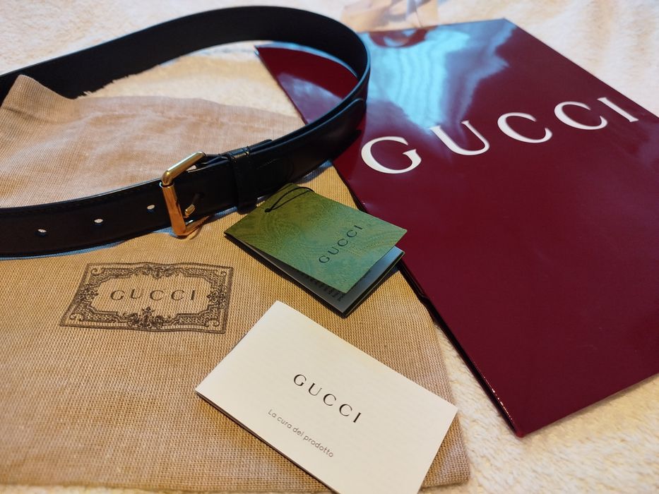 Колан Гучи от естествена кожа