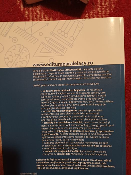 Culegere Matematica Clasa a 6 a, Editura Paralela45