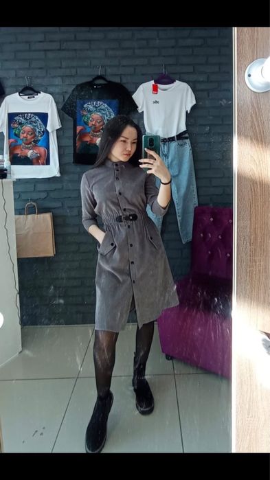 Платье микровильвет