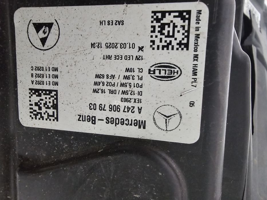 Far stanga led Mercedes GLB W247 Facelift dupa 2023 cod A2479067903