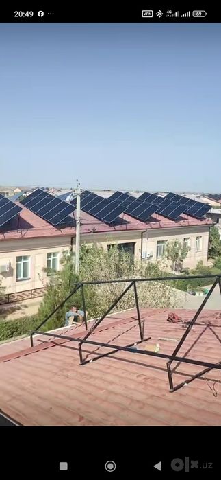 Солнечный панел установка