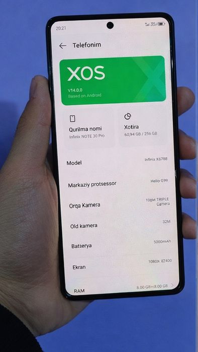 Infinix note 30 pro holati zoʻr