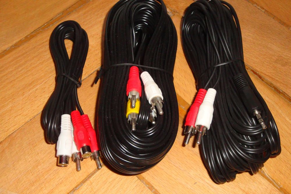 cablu RCA cabluri 3x RCA - 3x RCA audio video 5m / 10m / jack 1.5m