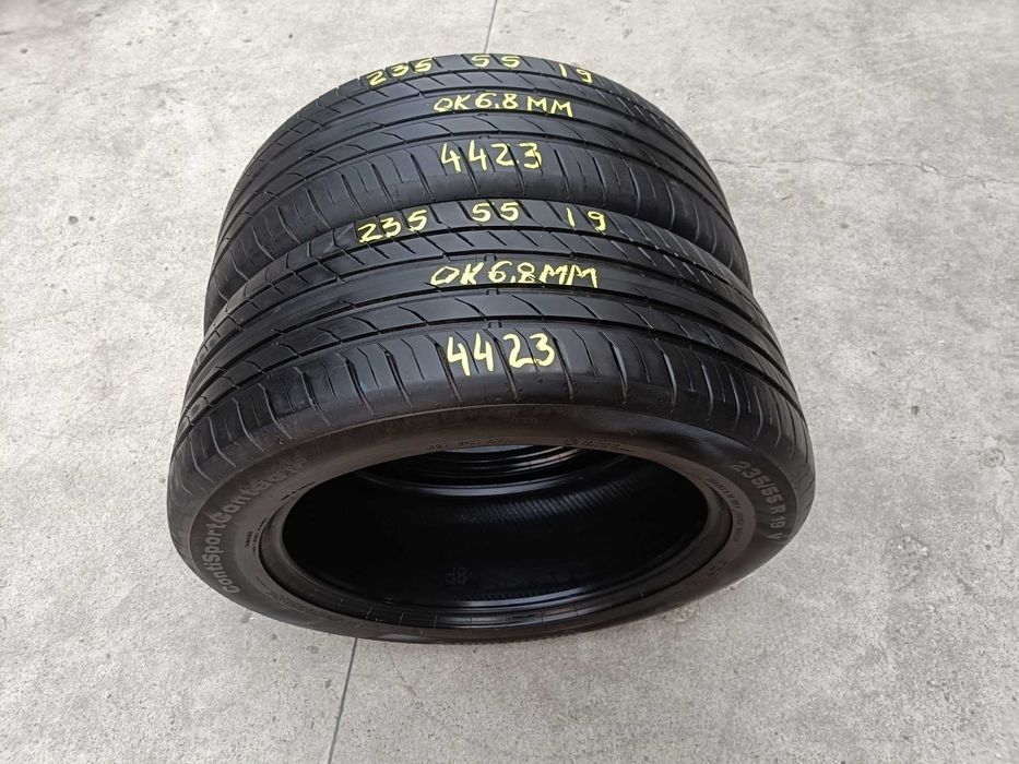 Doua anvelope vara 235 55 19 continental sportcontact 5 profil 6,8 mm dot 4423