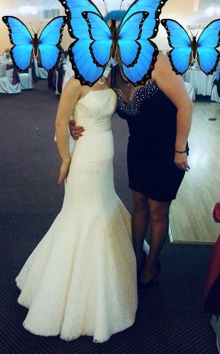 Rochie de Mireasă – Dantelă Fină& Corset Ajustabil – Stare Impecabilă