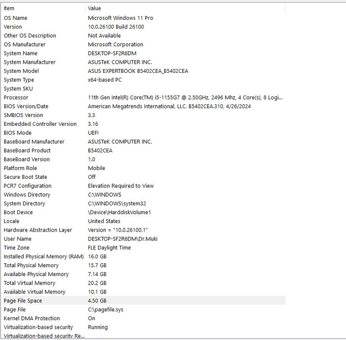 Лаптоп 14"  Asus expertbook b5402cea