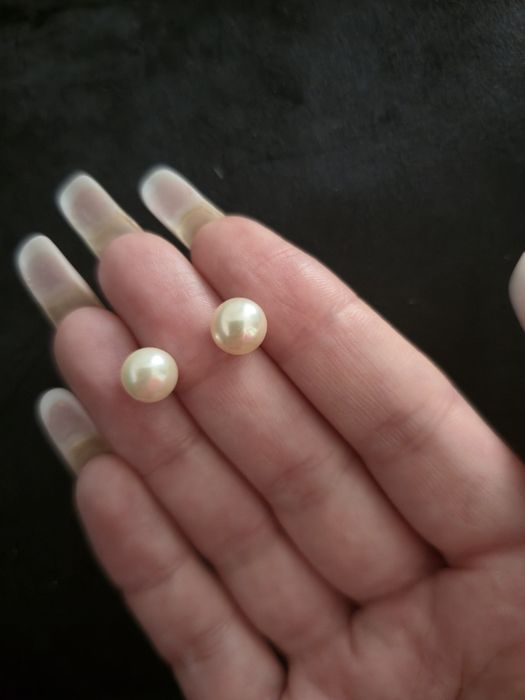 Set lant +cercei aur 18 kt cu perle