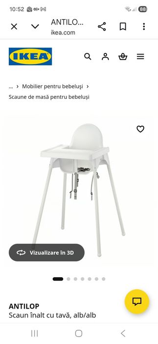 Scaun masa antilop pentru copii