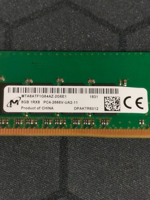 Micron 16GB (2x8 gb), DDR4 2666 MHZ, CL19