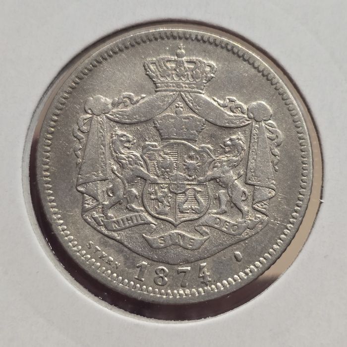 1 leu 1874 moneda