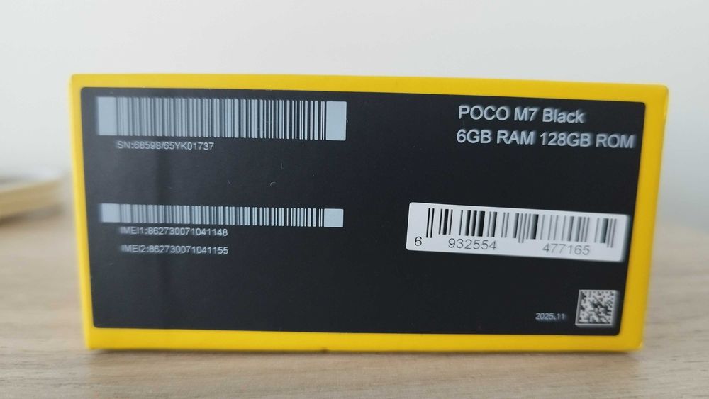 Xiaomi Poco M7 Dual SIM Черен 128GB и 6GB RAM ,батерия 7000 mAh