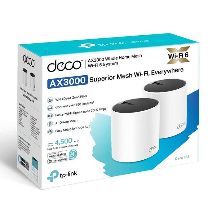TP-Link Deco X55 2-Pack — Mesh Wi-Fi 6 система для дома и офиса