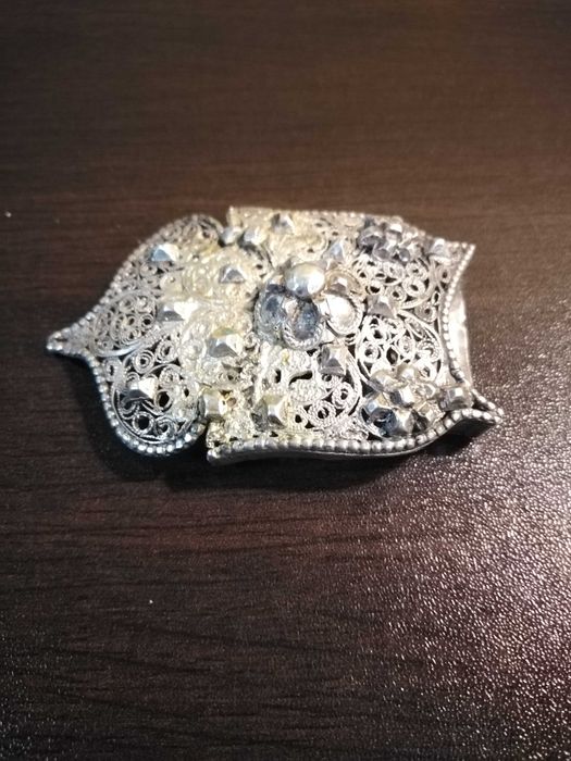 Стара Възрожденска Сребърна Тока за Колан Филигран