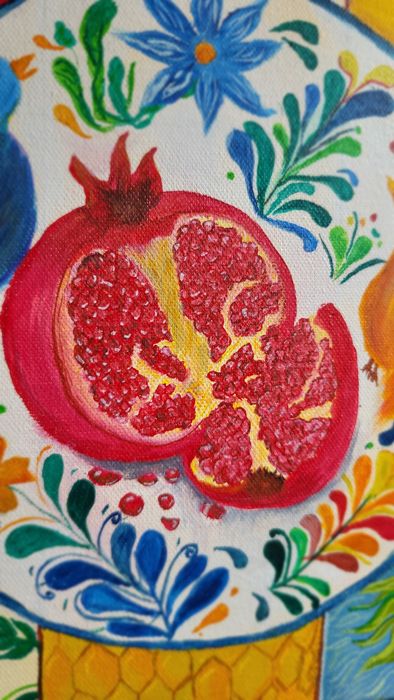 The Unknown Garden of Pomegrenates - Pictură pe pânză