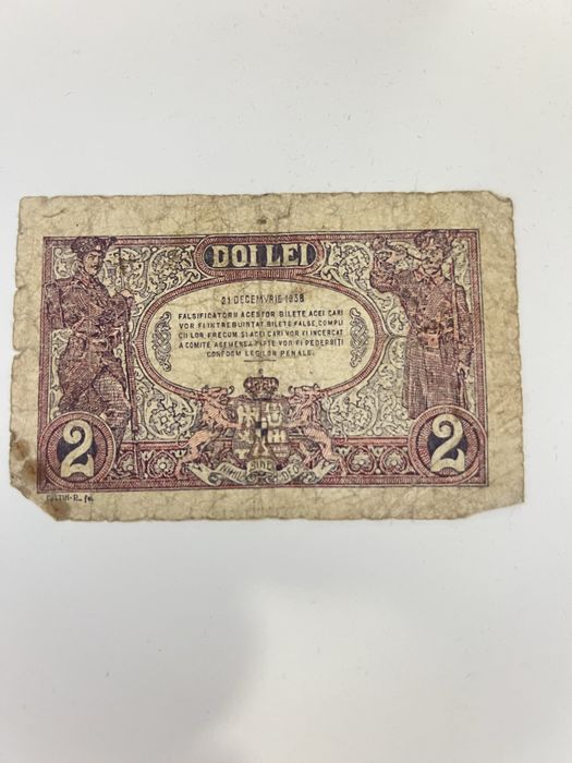Bacnota de 500 lei din 1942 si Bacnota de 2 lei 1938