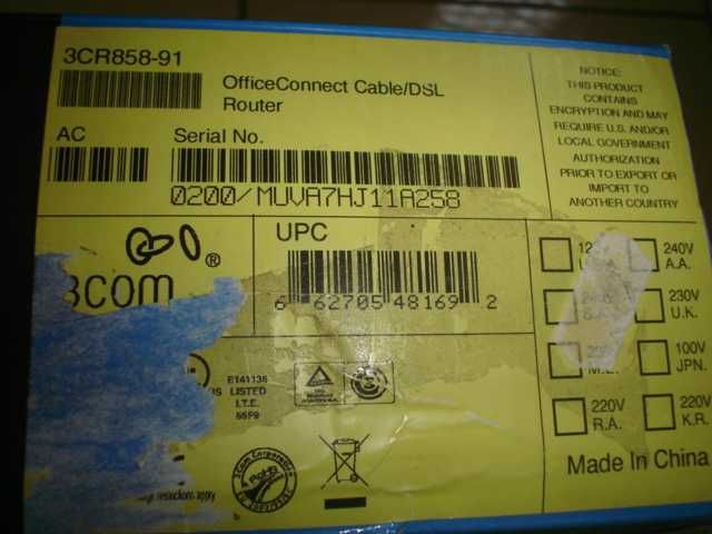 3Com OfficeConnect Cable/DSL - router - desktop | 3CR858-91