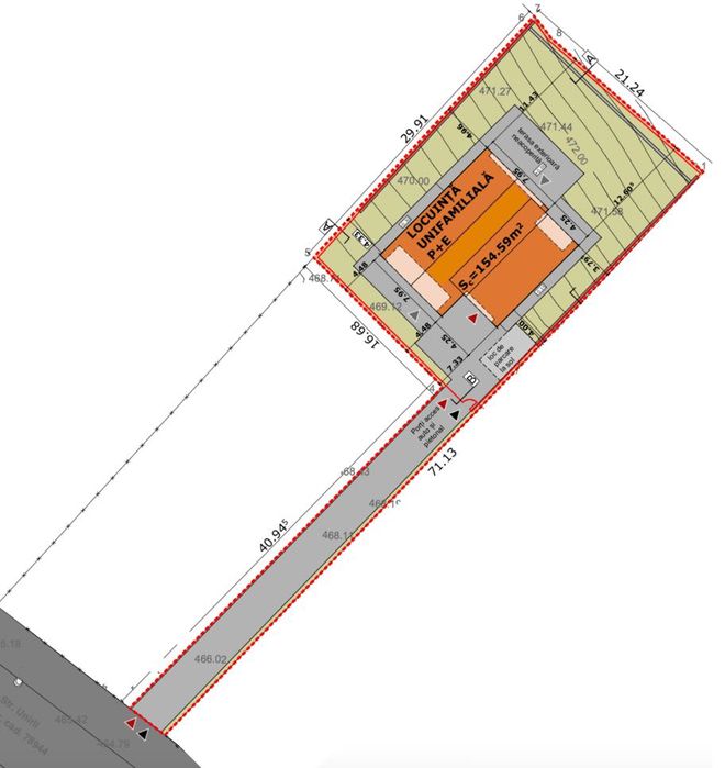 Casa moderna semifinisata, 183m2(+17m2 balcoane) si teren 786m2.
