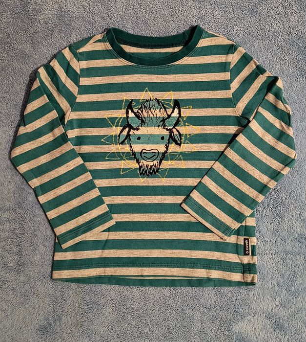 Bluza verde cu gri, cap de bivol, Jako-o, marimea 92-98