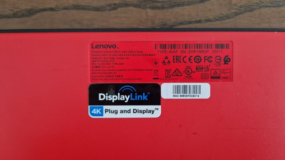 Lenovo ThinkPad Hybrid USB-C with USB-A