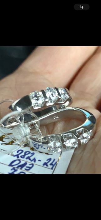 Серьги , кольцо с бриллиантами