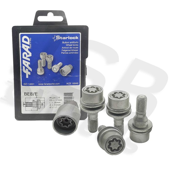 Set prezoane antifurt Starlock M12x1.25 Peugeot, Citroen