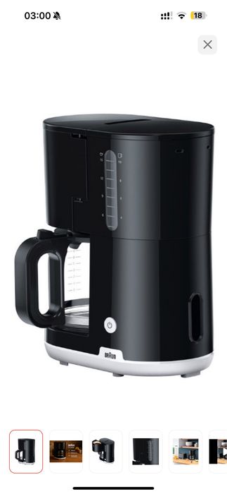 Кофеварка Braun KF1100BK черный.
