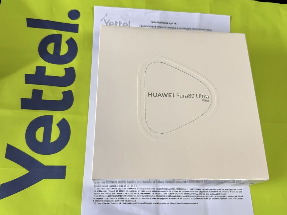 ЗАПЕЧАТАН 512GB Huawei Pura 80 Ultra 16GB Yettel Гаранция 2029 Golden Black