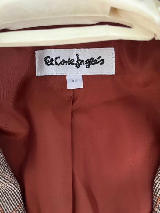 El Corte Inglés Women's Plaid Blazer – Size 46