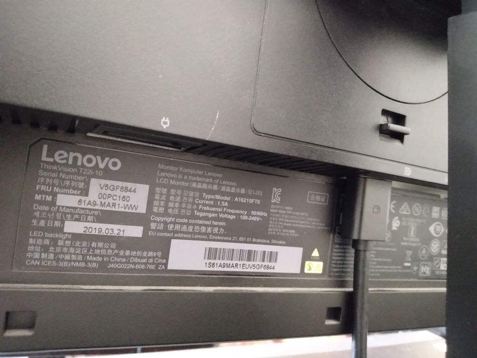 Monitor ThinkVision 21,5" LENOVO