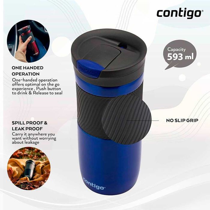 Термокружка увеличенного объема Contigo Byron 590 ml blue