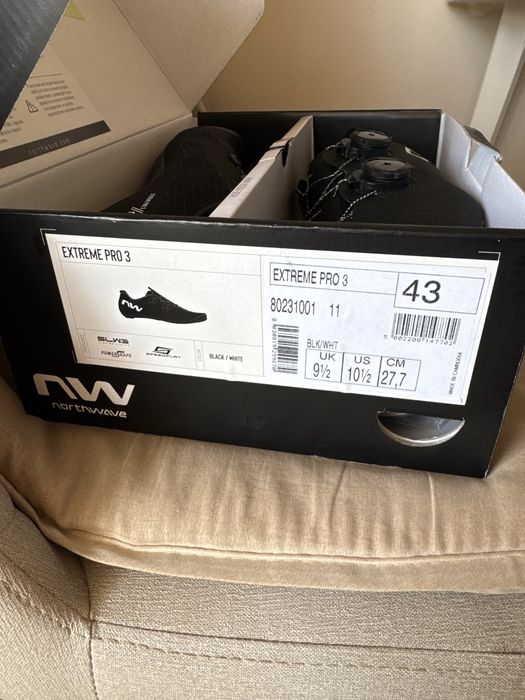 Pantofi ciclism Northwave Extreme Pro 3 Noi, marimea 43