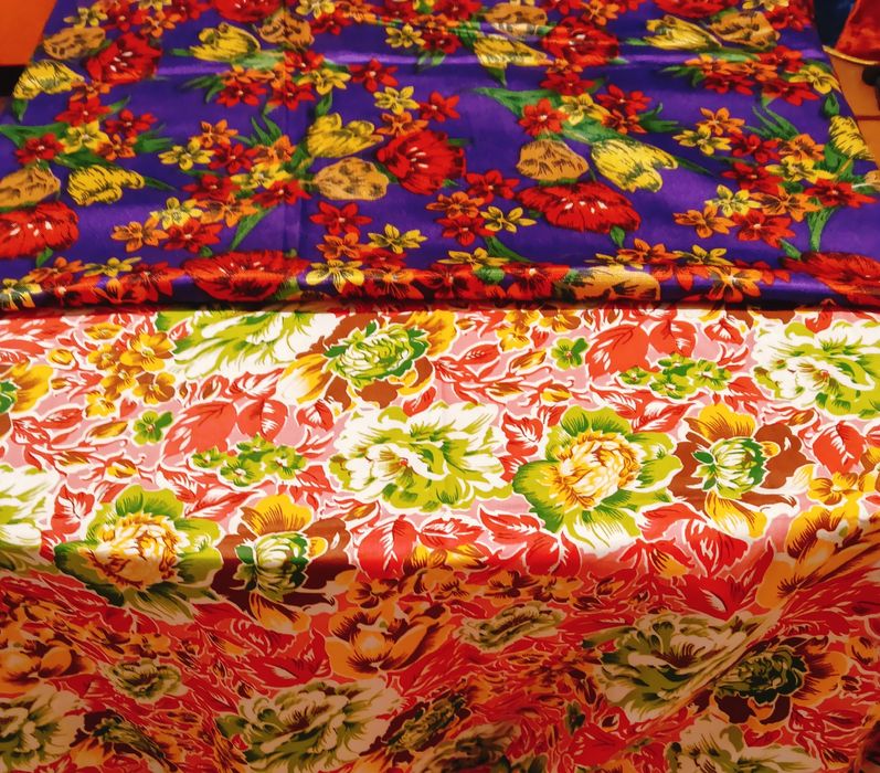 Ткани отрезы бязь и шелк