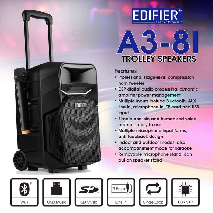 (2в1) Караоке Микрофон+Калонка Edifier A3-8S